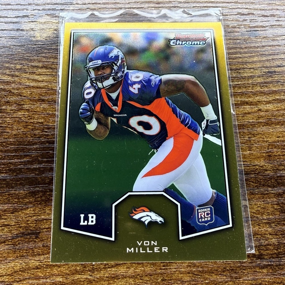 2011 Bowman Chrome Von Miller Gold Rookie Preview BCR-12 Broncos RC